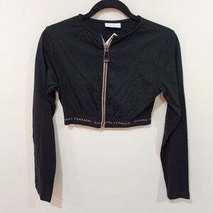Chiara Ferragni zip up crop top, size S, nwt